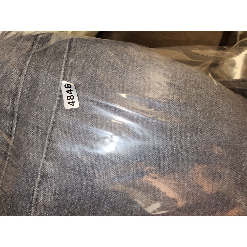 Sonoma womens adaptive straight jeans 18 stretch gray distressed hook & loop fly - Picture 11 of 11